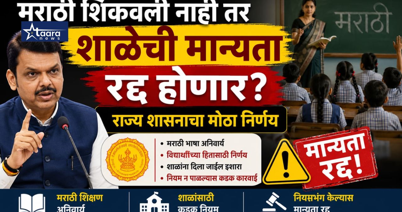 marathi language compulsory in maharashtra schools recognition cancel rule